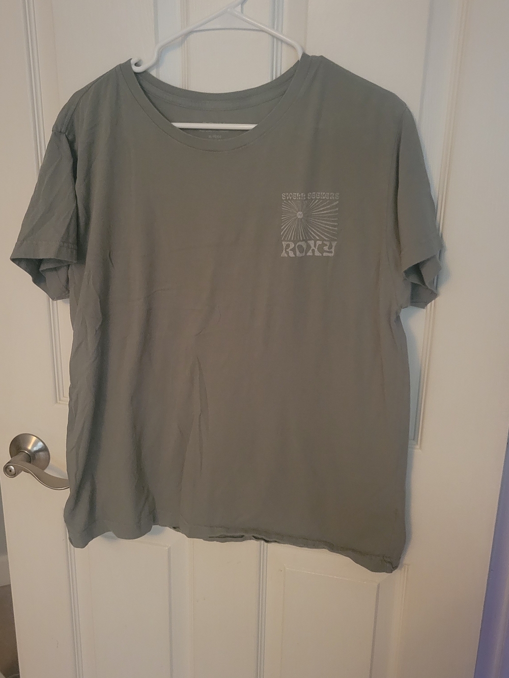 Roxy Womens Short-Sleeve Tee in Olive Swll Seekers Xl EUC